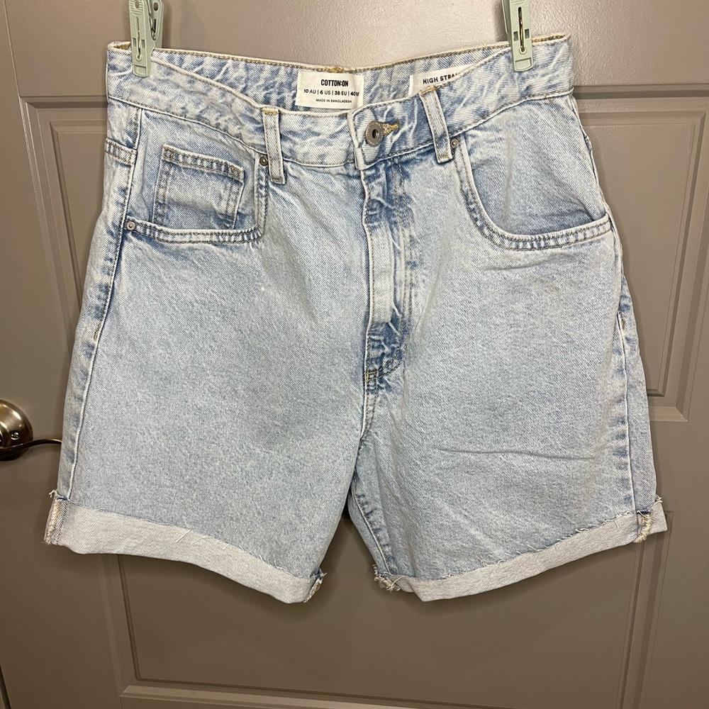 Cotton On High Straight Bermuda Shorts Size 6